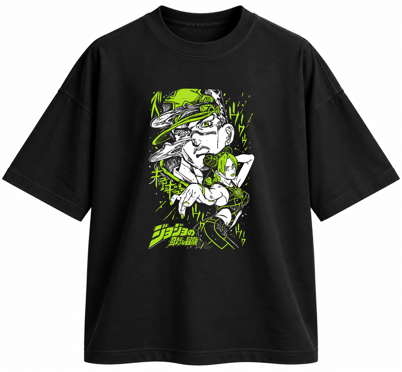 تیشرت انیمه طرح جوجو JoJo's Bizarre Adventure طرح Jotaro & Jolyne
