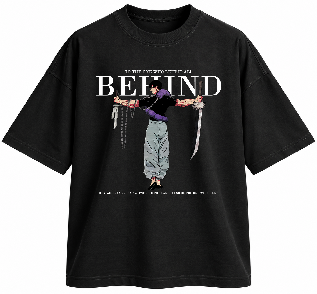 تیشرت انیمه طرح جوجوتسو کایسن مدل توجی Jujutsu Kaisen طرح Toji Fushiguro Behind