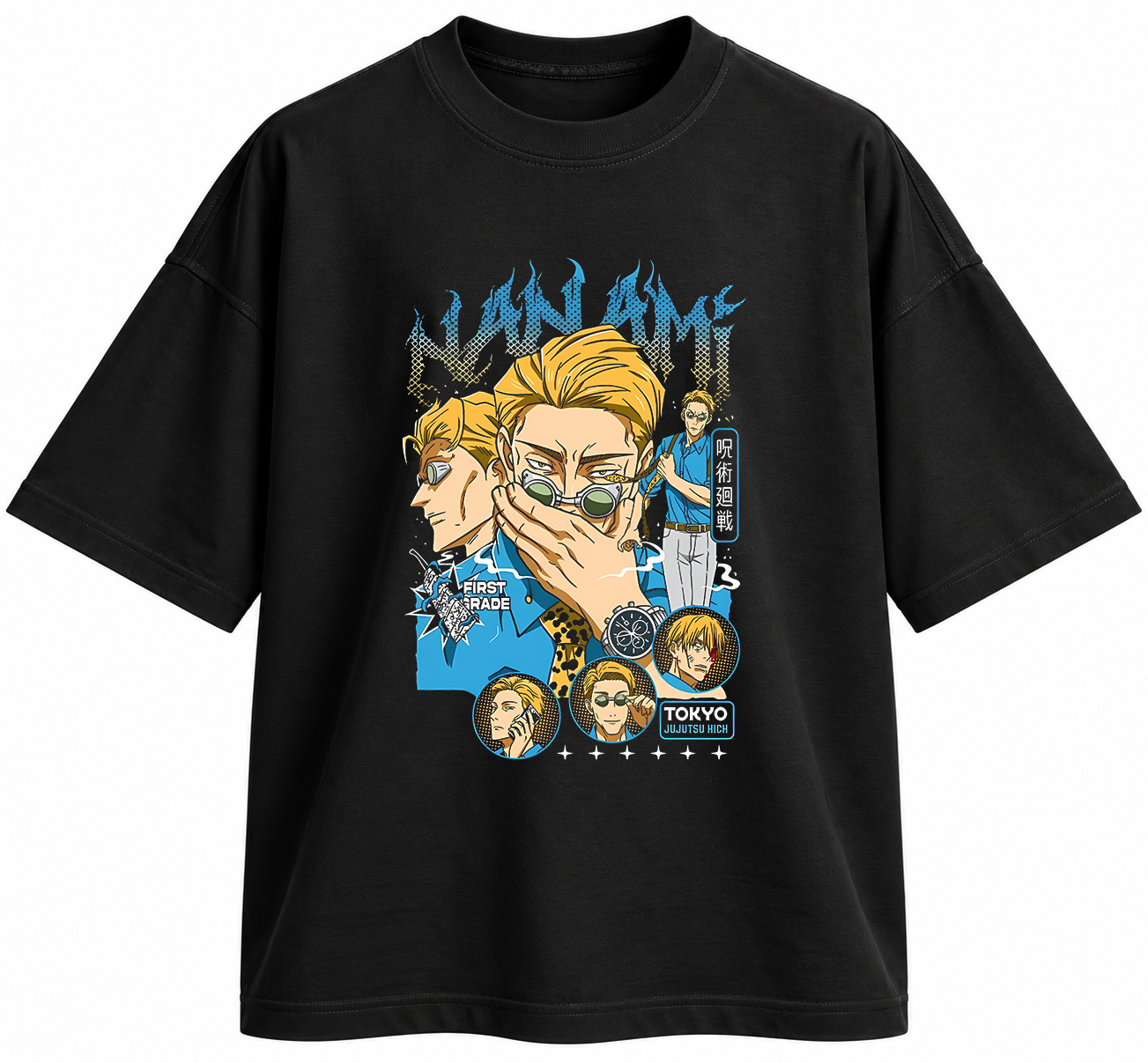 تیشرت انیمه طرح جوجوتسو کایسن مدل نانامی Jujutsu Kaisen طرح Nanami Kento