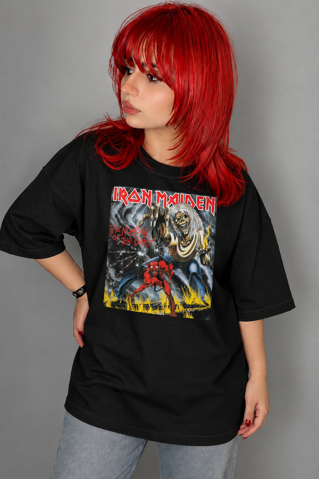 تیشرت بند Iron Maiden طرح The Number of the Beast