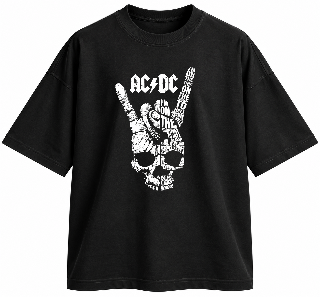تیشرت بند AC/DC طرح Highway to Hell Skull