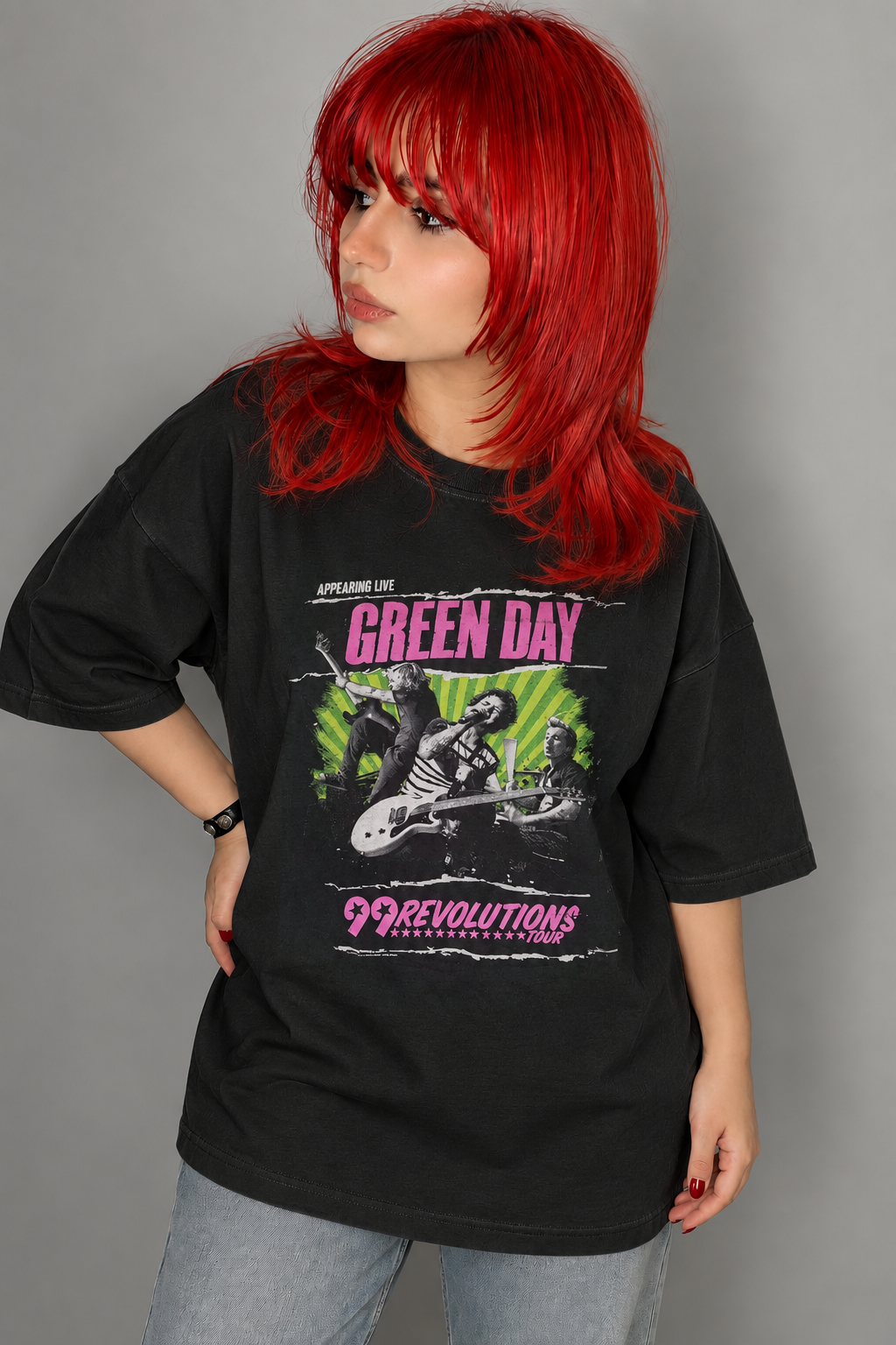تیشرت بند Green Day طرح 99 Revolutions Tour