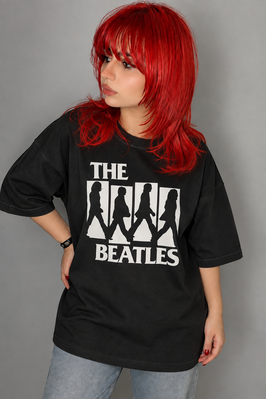 تیشرت بند The Beatles طرح Abbey Road Silhouette