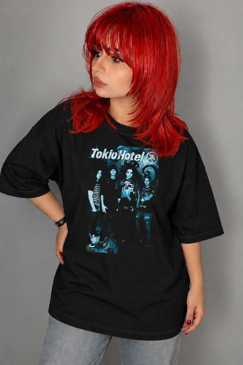 تیشرت بند Tokio Hotel طرح Winged Logo