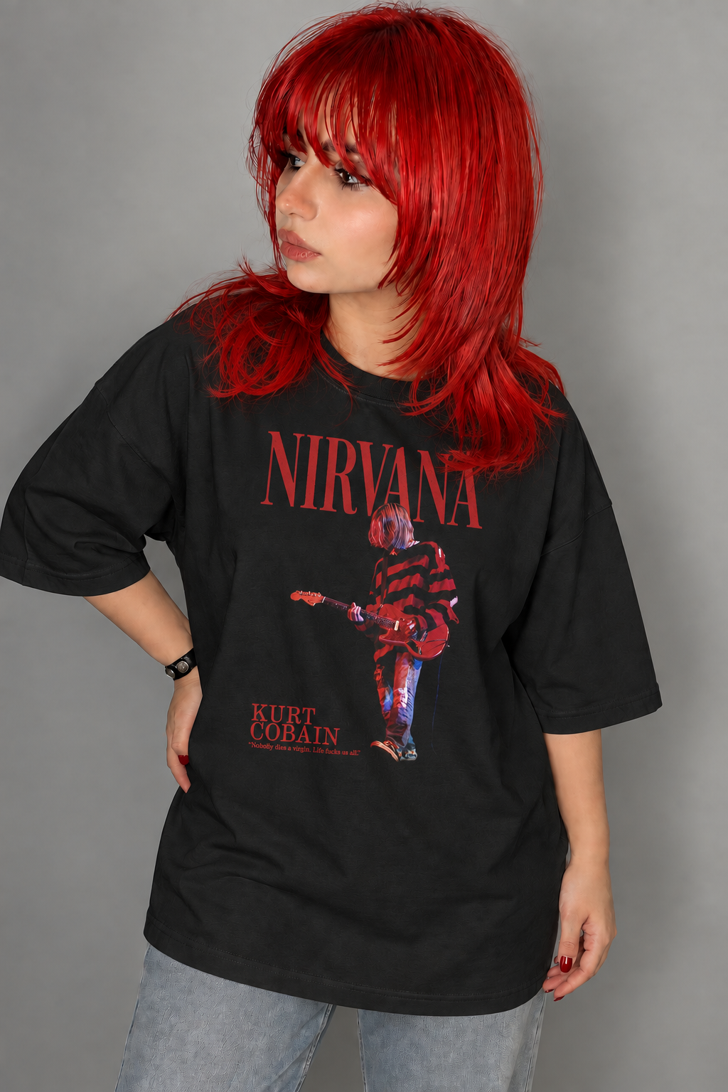 تیشرت بند Nirvana طرح Kurt Cobain