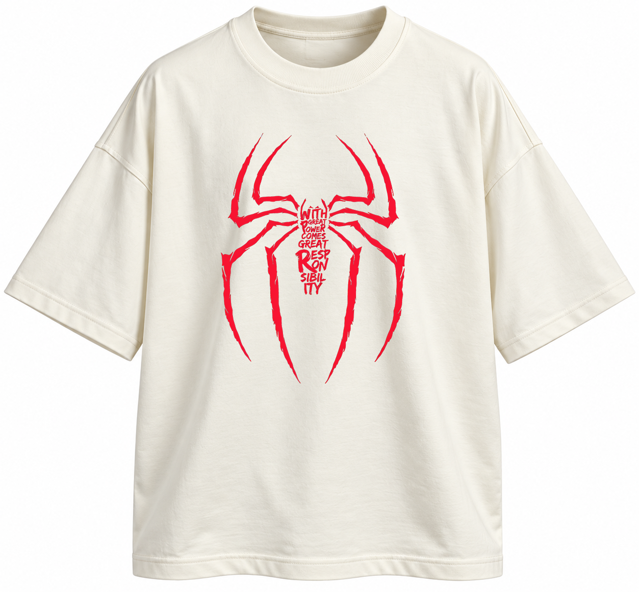 تیشرت اسپایدرمن Spider-Man طرح Great Power Great Responsibility