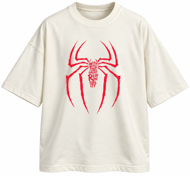 تیشرت اسپایدرمن Spider-Man طرح Great Power Great Responsibility