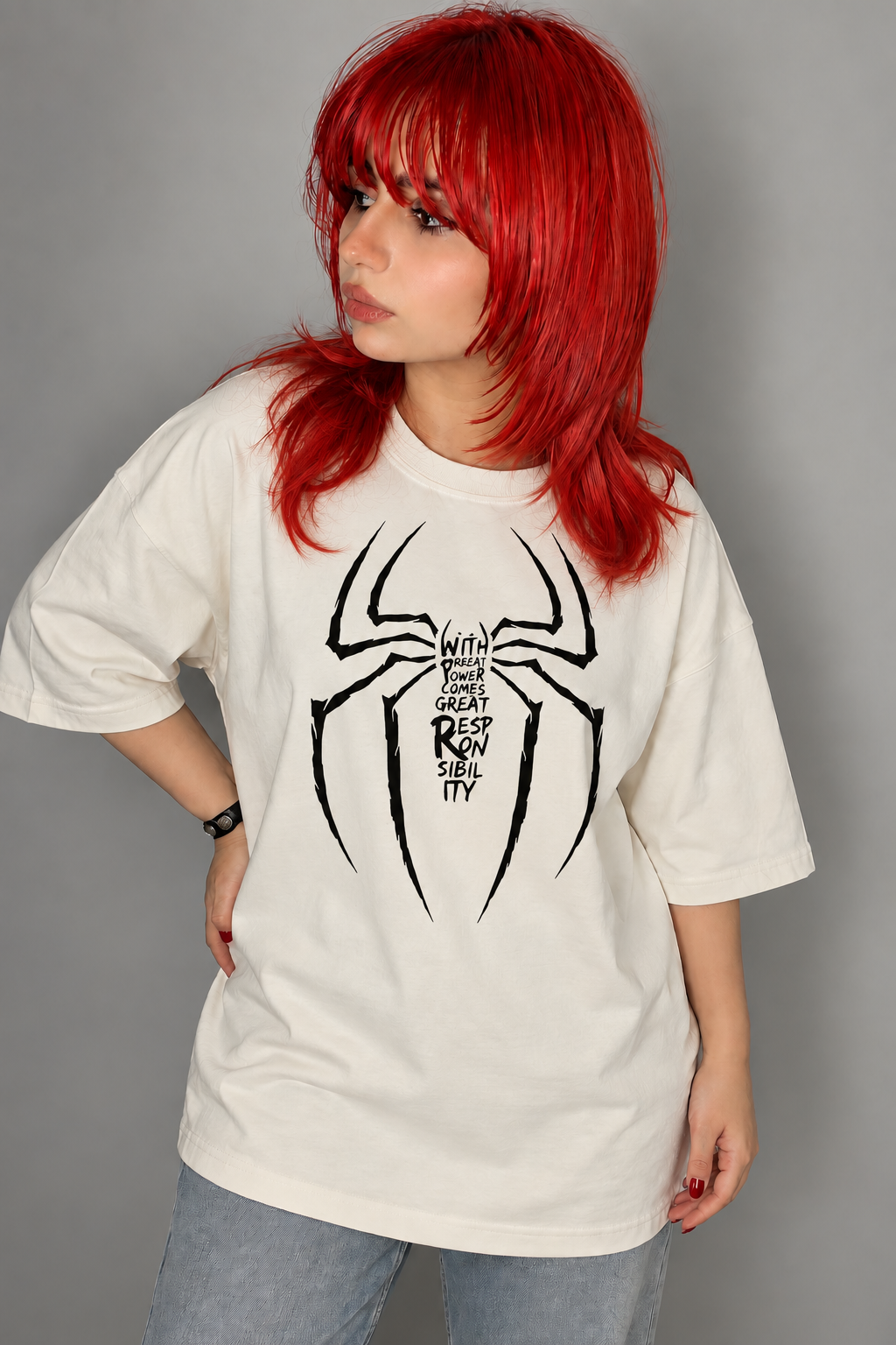 تیشرت اسپایدرمن Spider-Man طرح Great Power Great Responsibility