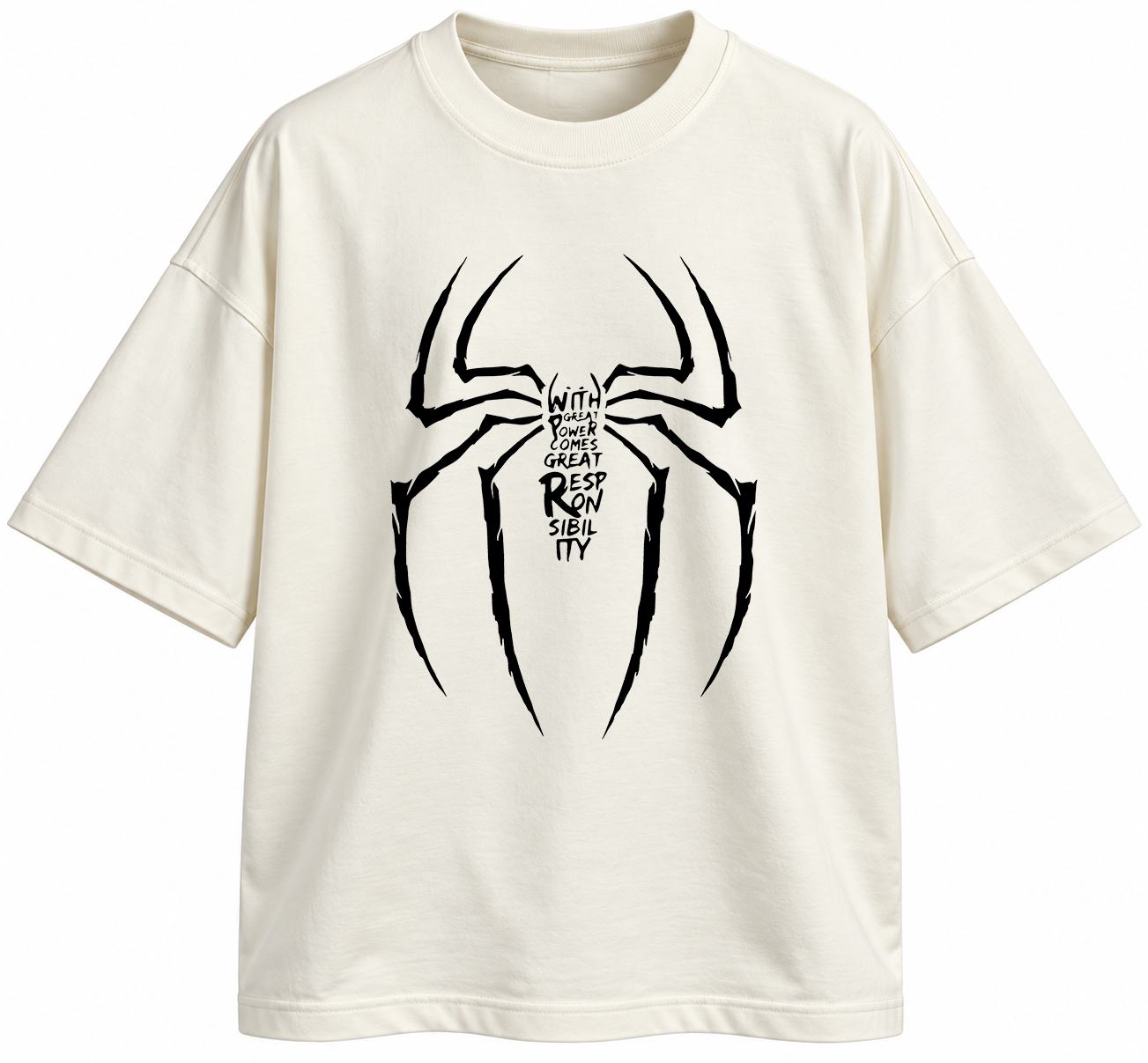 تیشرت اسپایدرمن Spider-Man طرح Great Power Great Responsibility