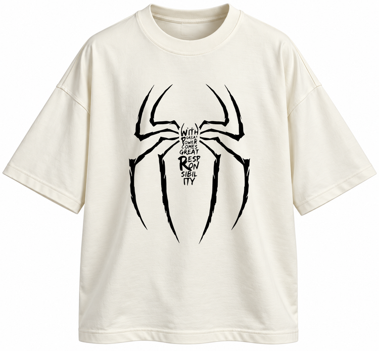 تیشرت اسپایدرمن Spider-Man طرح Great Power Great Responsibility