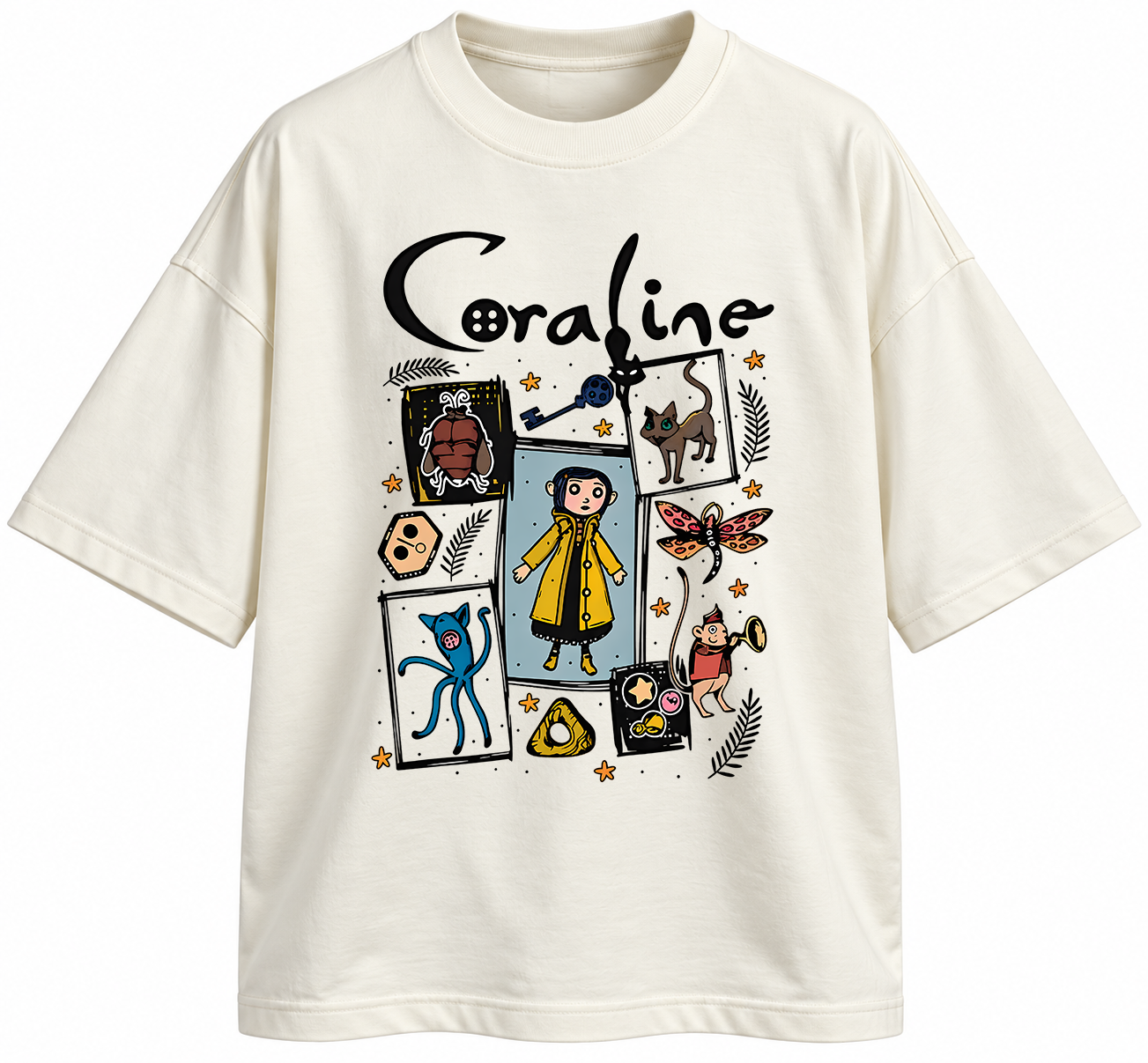 تیشرت انیمیشن کورالین Coraline طرح Magical Icons