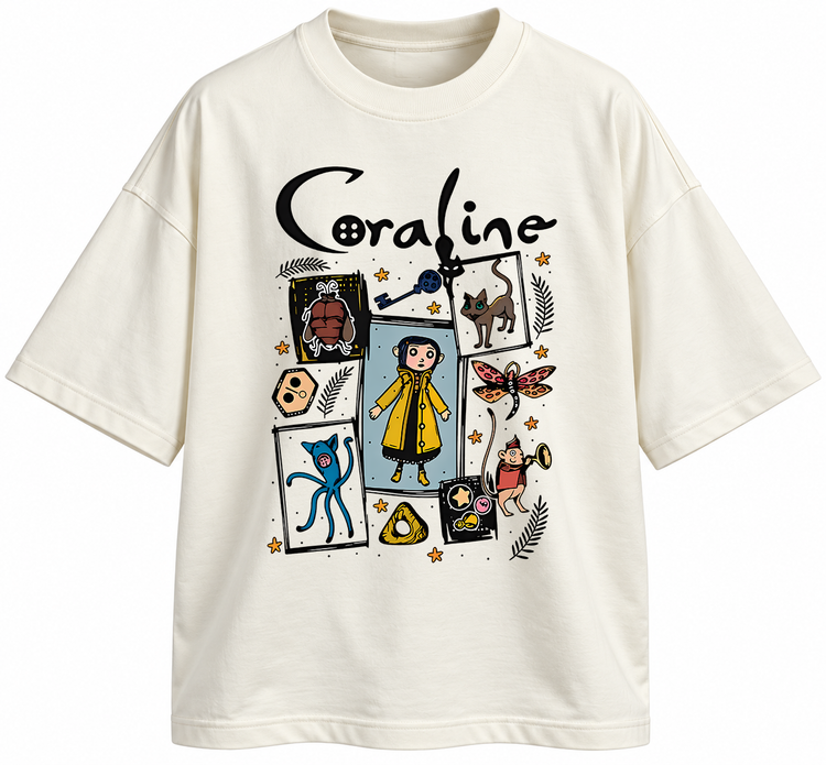 تیشرت انیمیشن کورالین Coraline طرح Magical Icons