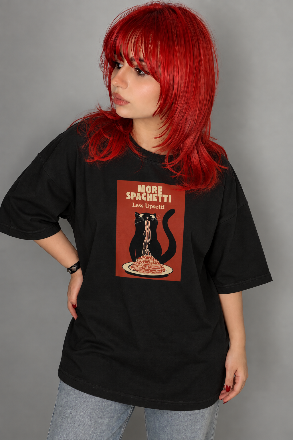 تیشرت طرح More Spaghetti Less Upsetti
