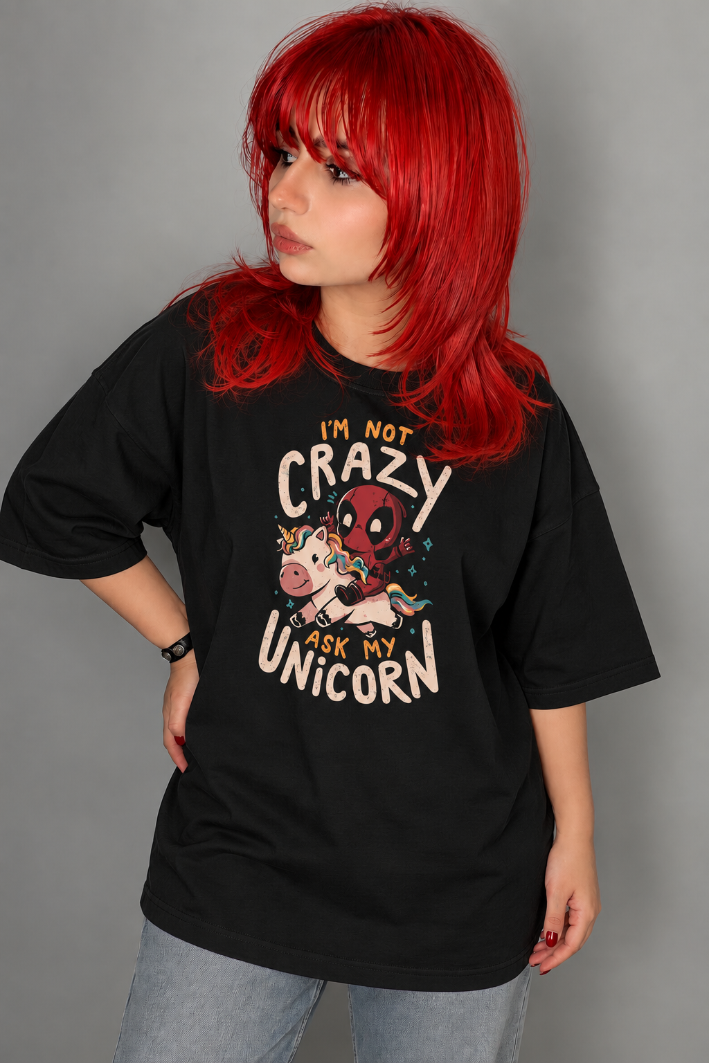 تیشرت Deadpool طرح I'm Not Crazy Ask My Unicorn
