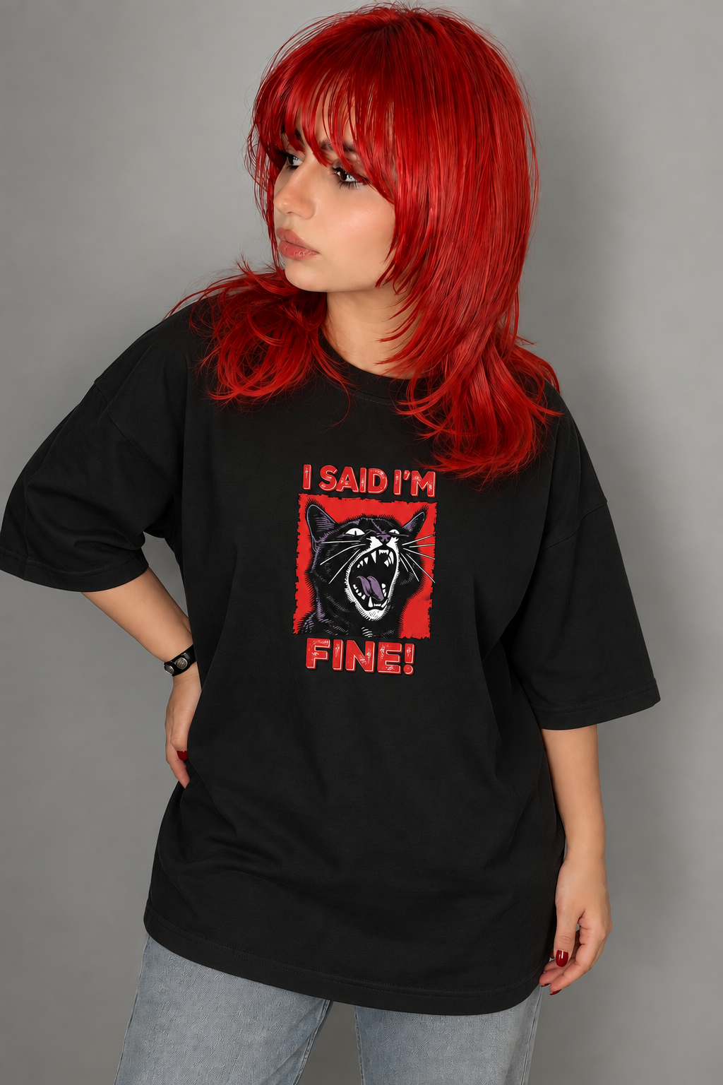 تیشرت طرح I Said I'm Fine