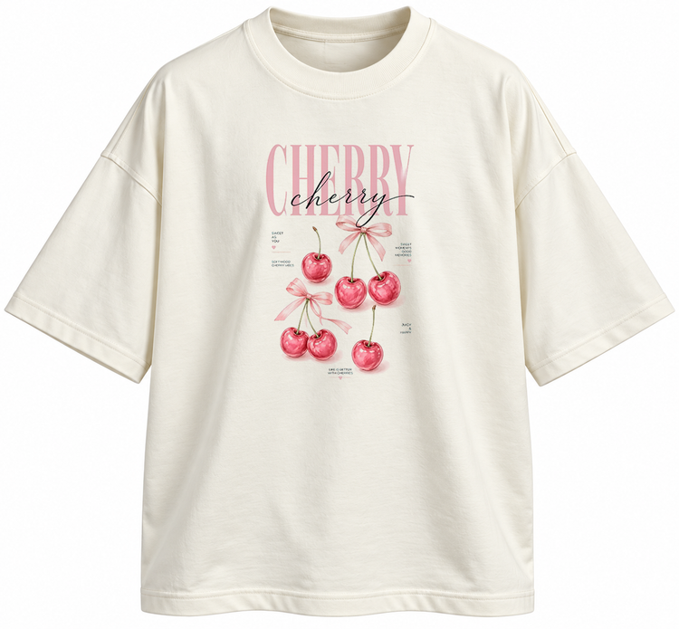 تیشرت طرح Cherry Sweet Moments