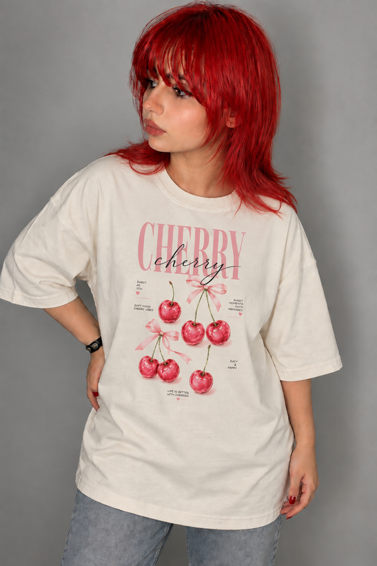 تیشرت طرح Cherry Sweet Moments