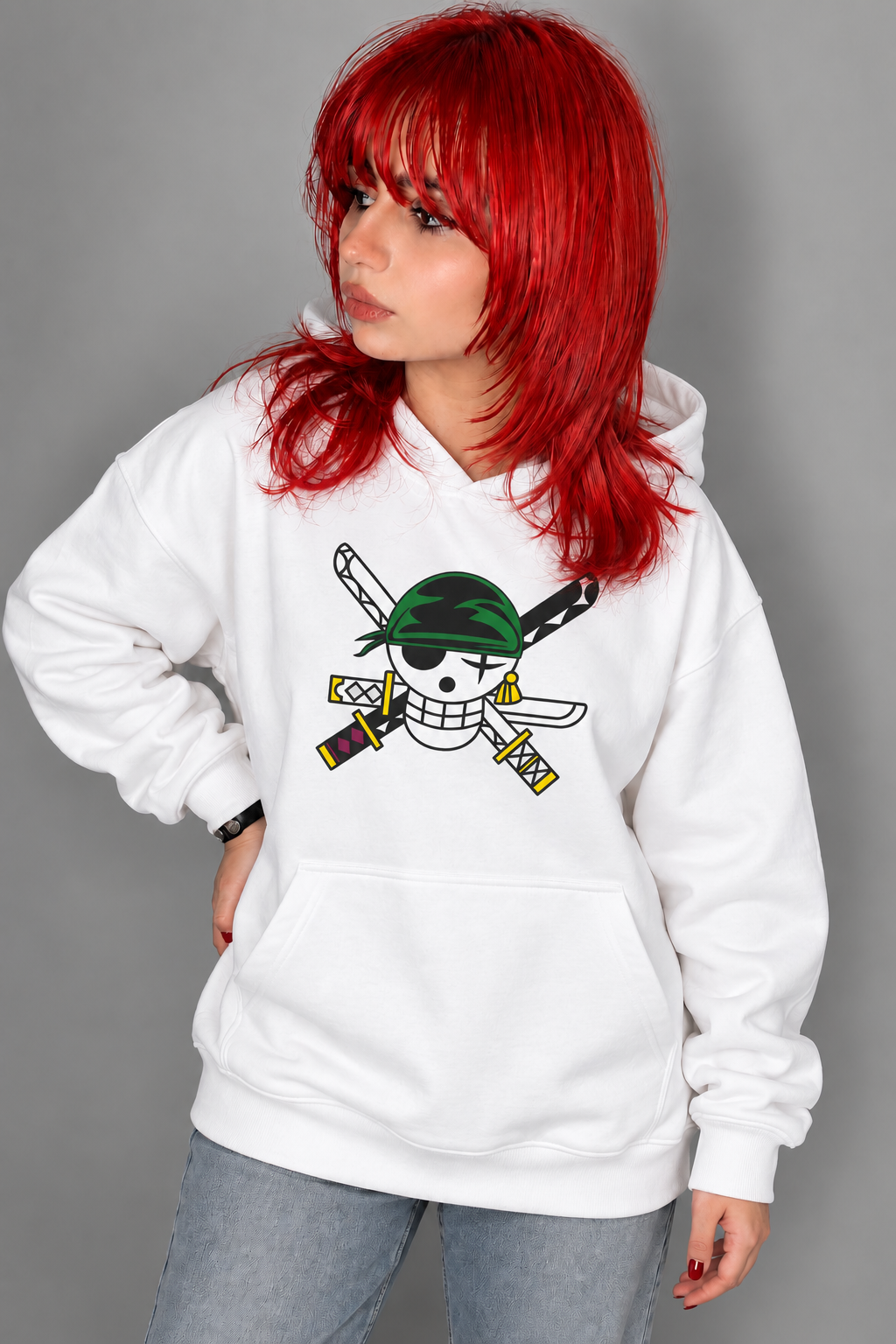 هودی انیمه وانپیس زورو One Piece طرح Zoro Chibi
