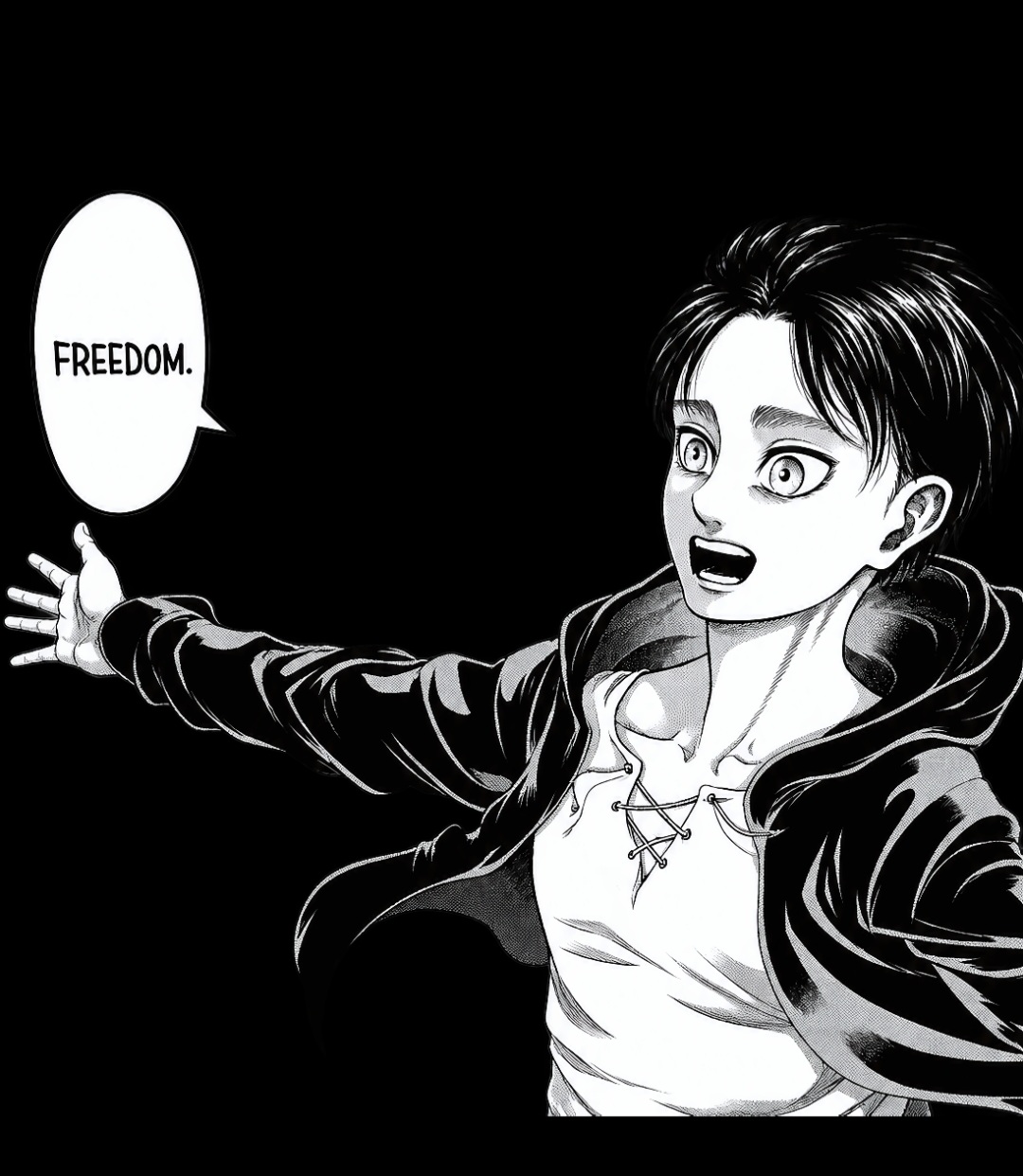 طرح انیمه اتک آن تایتان مدل ارن Attack on Titan – Eren Yeager Freedom