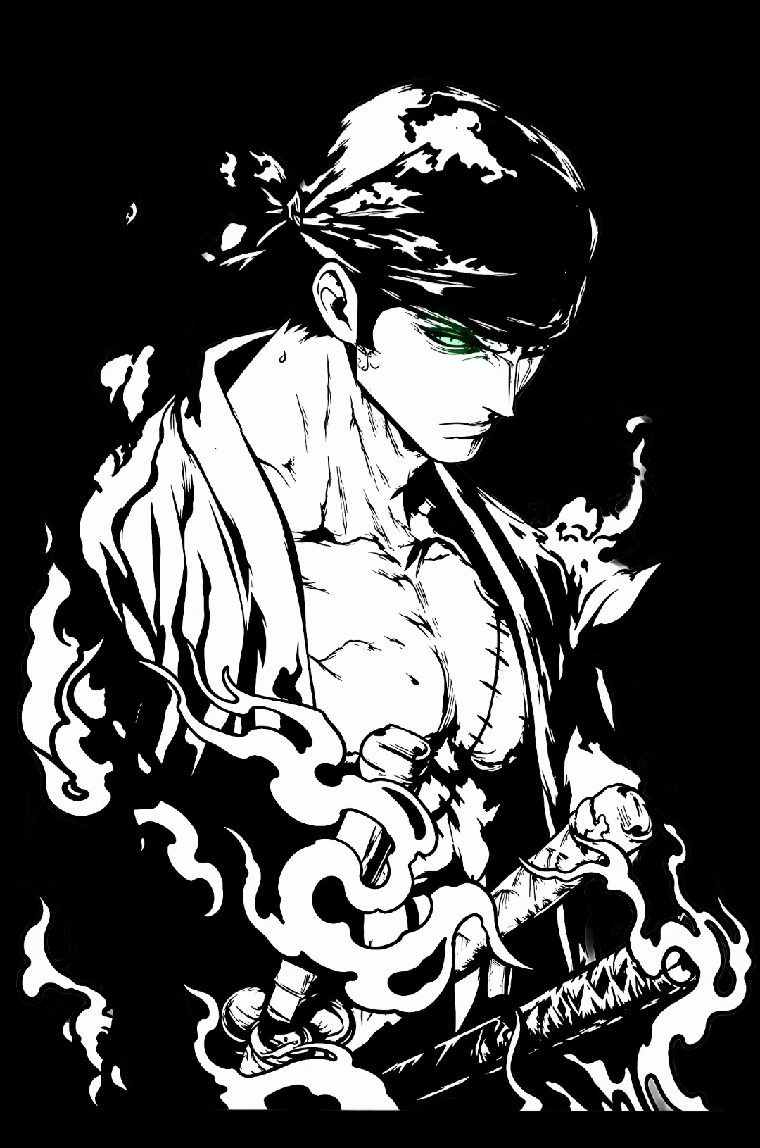 طرح انیمه وانپیس مدل زورو One Piece – Roronoa Zoro