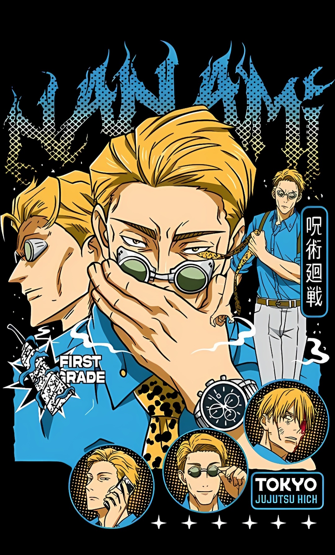 طرح انیمه جوجوتسو کایسن مدل نانامی Jujutsu Kaisen – Kento Nanami