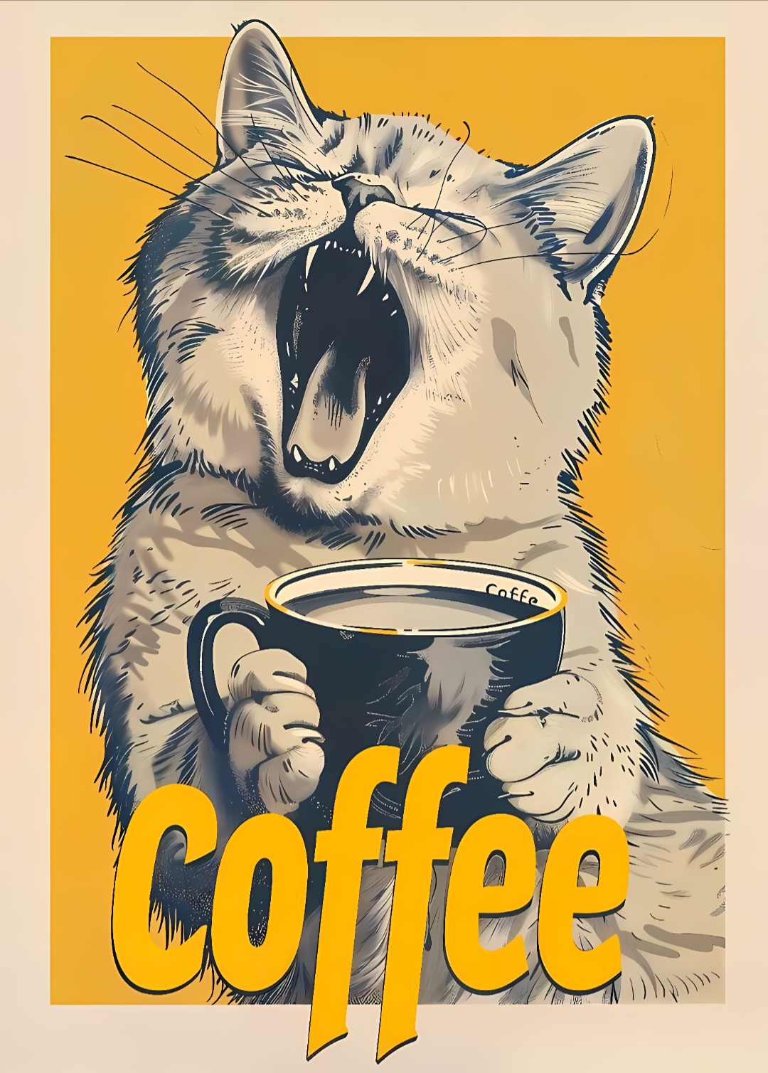 طرح Coffee Cat – Coffee