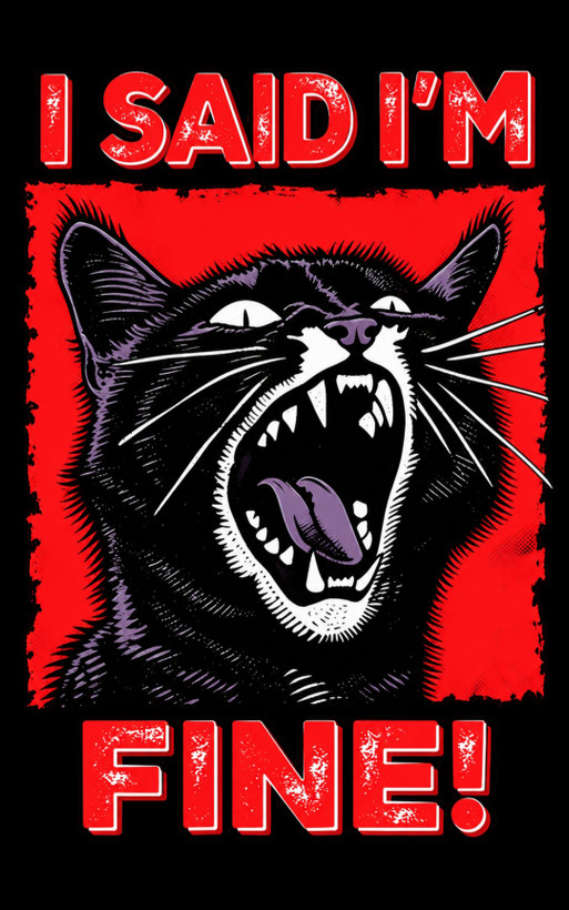 طرح I Said I'm Fine – Angry Cat