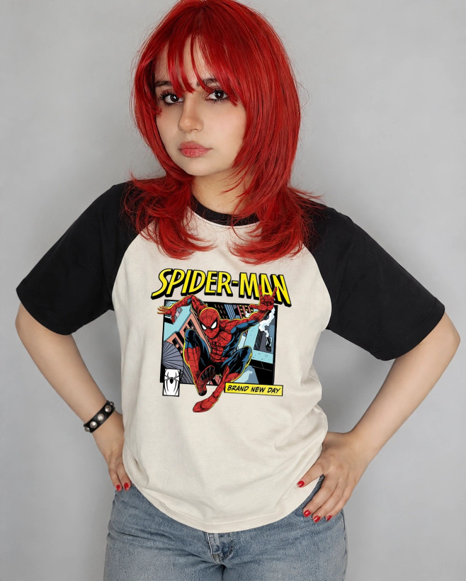 تیشرت رگلان اسپایدرمن Spider-Man طرح Brand New Day
