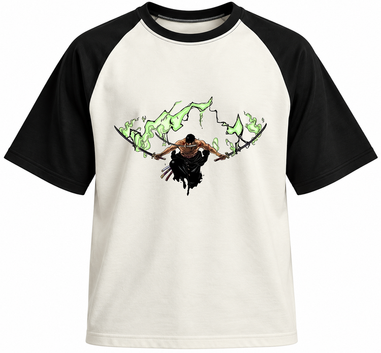 تیشرت رگلان انیمه وانپیس طرح زورو One Piece Zoro Three Swords