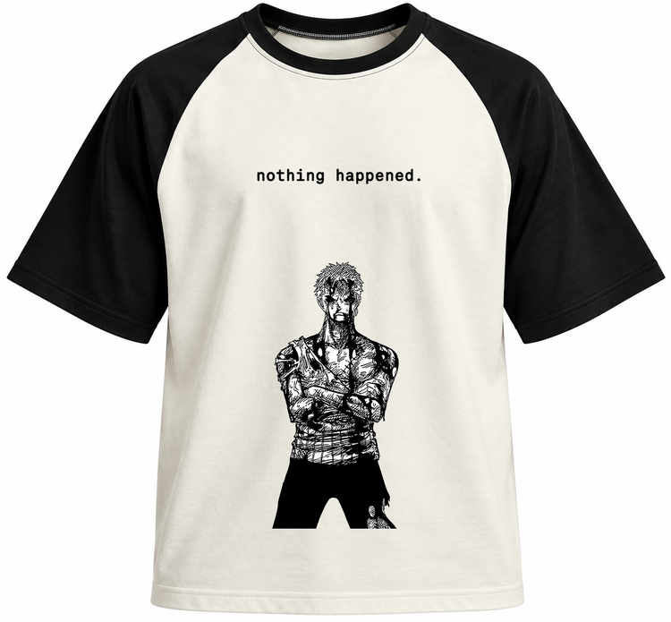 تیشرت رگلان انیمه وانپیس طرح زورو مدل One Piece Zoro Nothing Happened